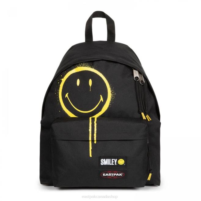 Padded Pak'r Smiley Graffiti Black Eastpak Backpacks 662J3